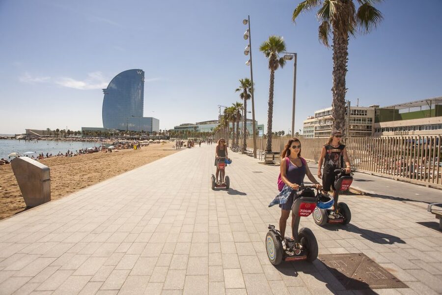 Barcelona: 3-Hour Segway Sightseeing Tour - Beaches and modern coast stops: Sant Sebastià area art, plus Olympic waterfront views